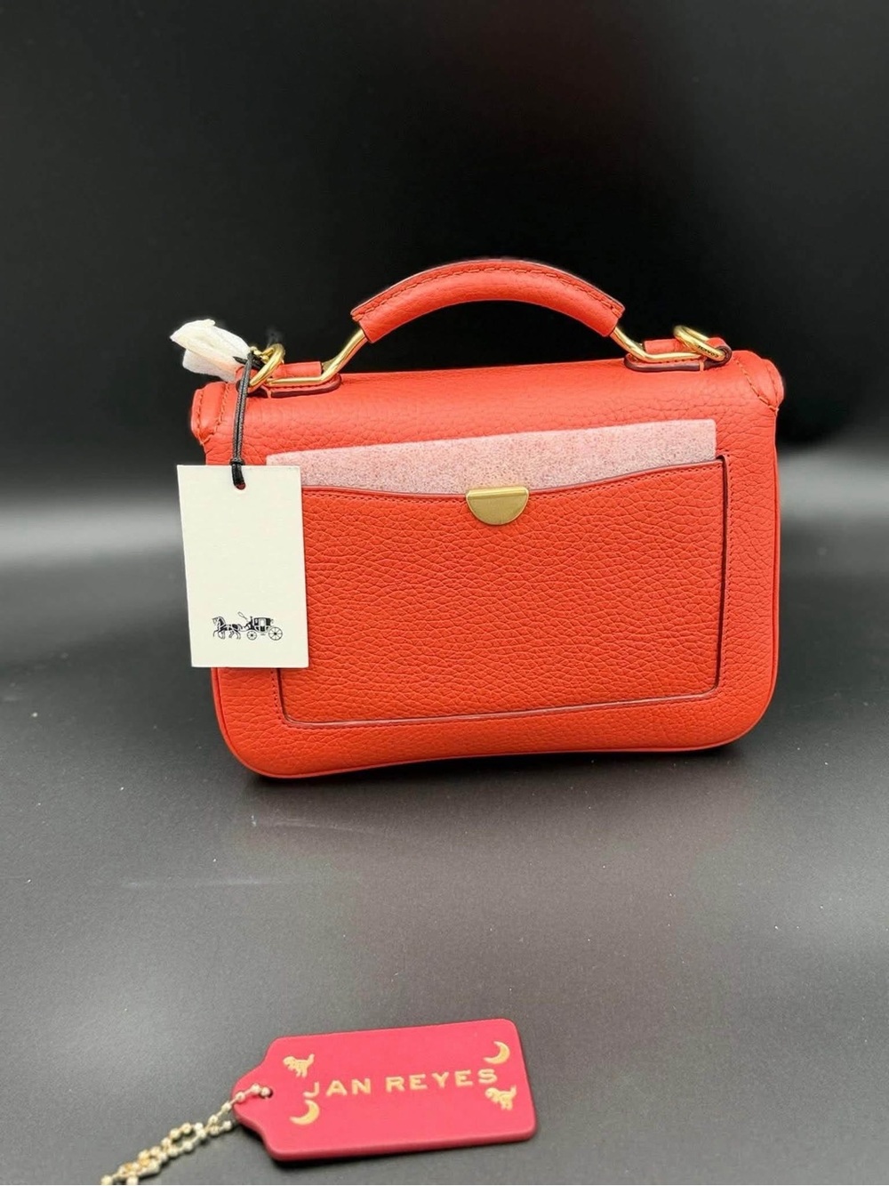 Coach Riley Top Handle 22 in Mango - Picture 4 of 9
